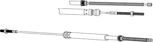 CEF PU02158 - Жило, ръчна спирачка vvparts.bg