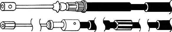 CEF PU02182 - Жило, ръчна спирачка vvparts.bg