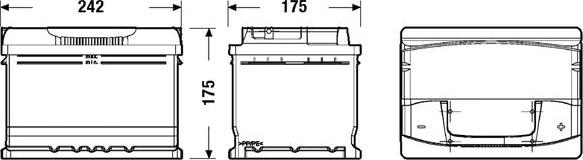 CENTRA CA612 - Стартов акумулатор vvparts.bg