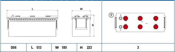 CENTRA CD1353 - Стартов акумулатор vvparts.bg