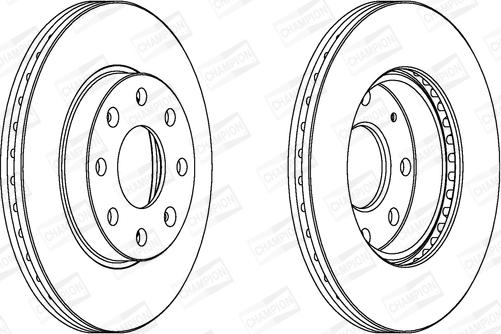 Champion 563019CH - Спирачен диск vvparts.bg