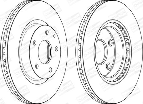 Champion 563119CH - Спирачен диск vvparts.bg