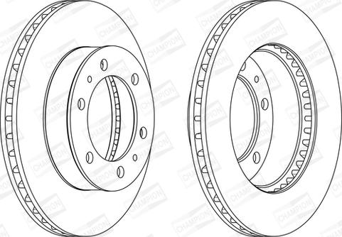 Champion 562861CH - Спирачен диск vvparts.bg