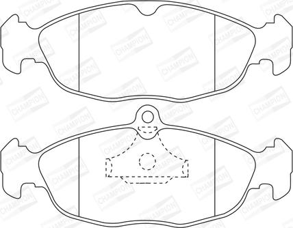 Champion 571924CH - Комплект спирачно феродо, дискови спирачки vvparts.bg