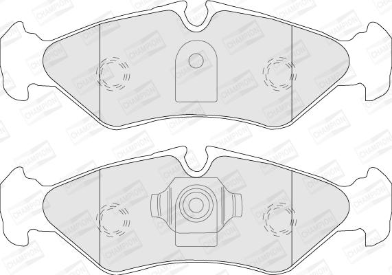 Champion 571846CH - Комплект спирачно феродо, дискови спирачки vvparts.bg