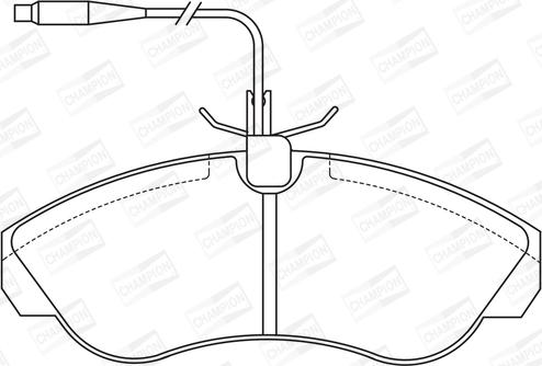 Champion 571840CH - Комплект спирачно феродо, дискови спирачки vvparts.bg