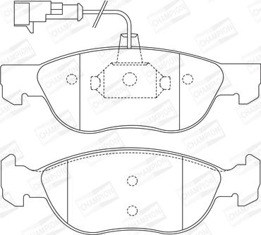 Champion 571883CH - Комплект спирачно феродо, дискови спирачки vvparts.bg