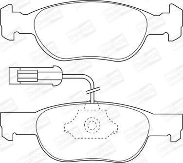 Champion 571882CH - Комплект спирачно феродо, дискови спирачки vvparts.bg