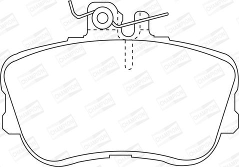 Champion 571828CH - Комплект спирачно феродо, дискови спирачки vvparts.bg