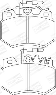 Champion 571319CH - Комплект спирачно феродо, дискови спирачки vvparts.bg