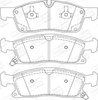 Champion 573459CH - Комплект спирачно феродо, дискови спирачки vvparts.bg