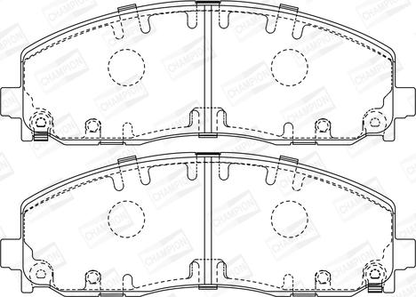 Champion 573411CH - Комплект спирачно феродо, дискови спирачки vvparts.bg