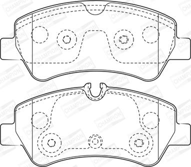 Champion 573434CH - Комплект спирачно феродо, дискови спирачки vvparts.bg