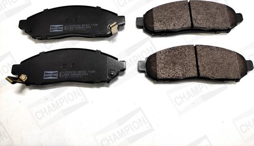 Champion 573431CH - Комплект спирачно феродо, дискови спирачки vvparts.bg