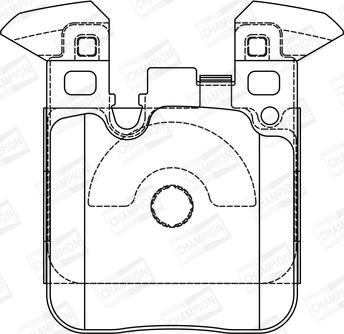 Champion 573429CH - Комплект спирачно феродо, дискови спирачки vvparts.bg