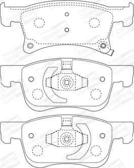 Champion 573657CH - Комплект спирачно феродо, дискови спирачки vvparts.bg