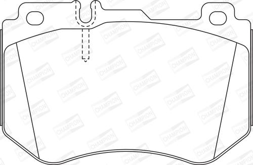 Champion 573607CH - Комплект спирачно феродо, дискови спирачки vvparts.bg