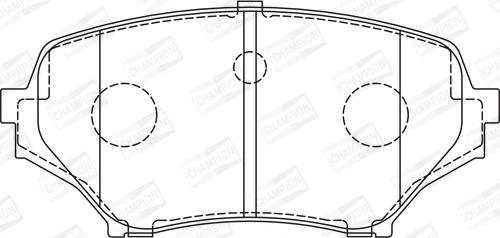 Champion 573639CH - Комплект спирачно феродо, дискови спирачки vvparts.bg