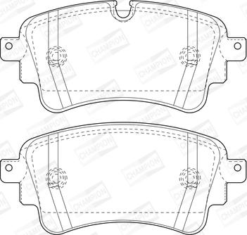 Champion 573628CH - Комплект спирачно феродо, дискови спирачки vvparts.bg