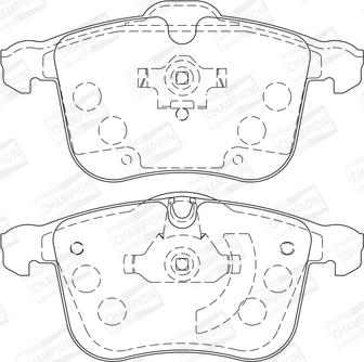 Champion 573090CH - Комплект спирачно феродо, дискови спирачки vvparts.bg