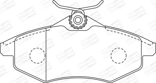 Champion 573083CH - Комплект спирачно феродо, дискови спирачки vvparts.bg