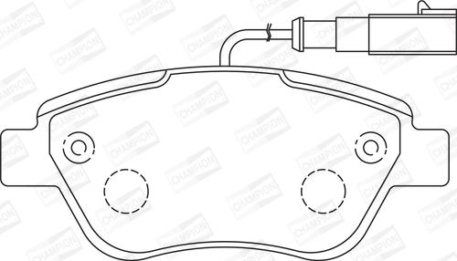 Champion 573074CH - Комплект спирачно феродо, дискови спирачки vvparts.bg