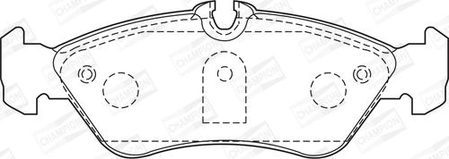 Champion 573191CH - Комплект спирачно феродо, дискови спирачки vvparts.bg