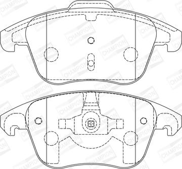 Champion 573193CH - Комплект спирачно феродо, дискови спирачки vvparts.bg