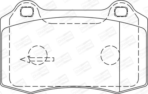 Champion 573149CH - Комплект спирачно феродо, дискови спирачки vvparts.bg