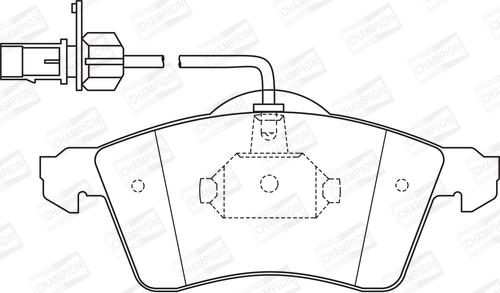 Champion 573106CH - Комплект спирачно феродо, дискови спирачки vvparts.bg