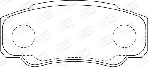 Champion 573115CH - Комплект спирачно феродо, дискови спирачки vvparts.bg