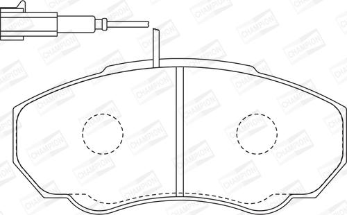 Champion 573113CH - Комплект спирачно феродо, дискови спирачки vvparts.bg