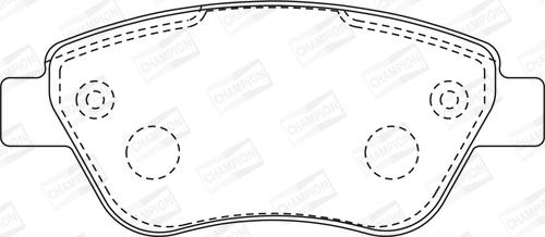 Champion 573170CH - Комплект спирачно феродо, дискови спирачки vvparts.bg