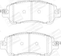 Champion 573801CH - Комплект спирачно феродо, дискови спирачки vvparts.bg