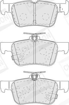 Champion 573881CH - Комплект спирачно феродо, дискови спирачки vvparts.bg