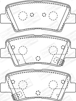 Champion 573369CH - Комплект спирачно феродо, дискови спирачки vvparts.bg