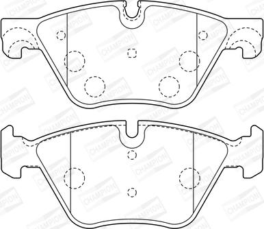 Champion 573364CH - Комплект спирачно феродо, дискови спирачки vvparts.bg