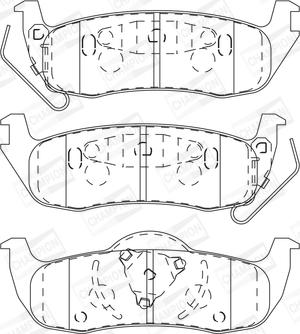 Champion 573319CH - Комплект спирачно феродо, дискови спирачки vvparts.bg