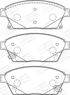 Champion 573325CH - Комплект спирачно феродо, дискови спирачки vvparts.bg