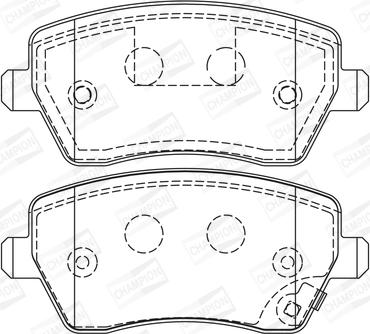 Champion 573255CH - Комплект спирачно феродо, дискови спирачки vvparts.bg