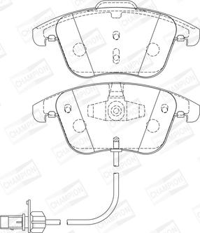 Champion 573258CH - Комплект спирачно феродо, дискови спирачки vvparts.bg