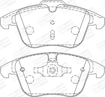 Champion 573201CH - Комплект спирачно феродо, дискови спирачки vvparts.bg