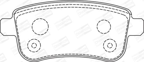 Champion 573286CH - Комплект спирачно феродо, дискови спирачки vvparts.bg