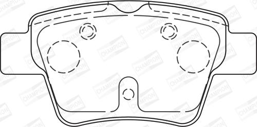 Champion 573235CH - Комплект спирачно феродо, дискови спирачки vvparts.bg