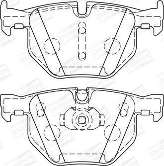 Champion 573744CH - Комплект спирачно феродо, дискови спирачки vvparts.bg