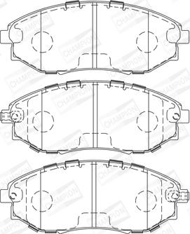 Champion 573751CH - Комплект спирачно феродо, дискови спирачки vvparts.bg