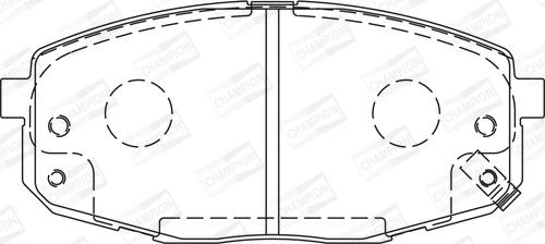 Champion 573730CH - Комплект спирачно феродо, дискови спирачки vvparts.bg