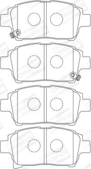 Champion 573737CH - Комплект спирачно феродо, дискови спирачки vvparts.bg