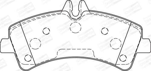 Champion 573728CH - Комплект спирачно феродо, дискови спирачки vvparts.bg