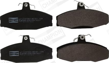 Champion 573778CH - Комплект спирачно феродо, дискови спирачки vvparts.bg